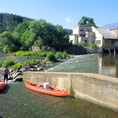 Rafting on Sazava river